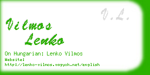 vilmos lenko business card
